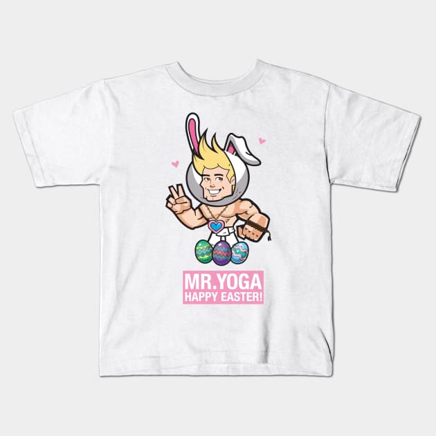 Mr. Yoga - Happy Easter! Kids T-Shirt by MrYoga